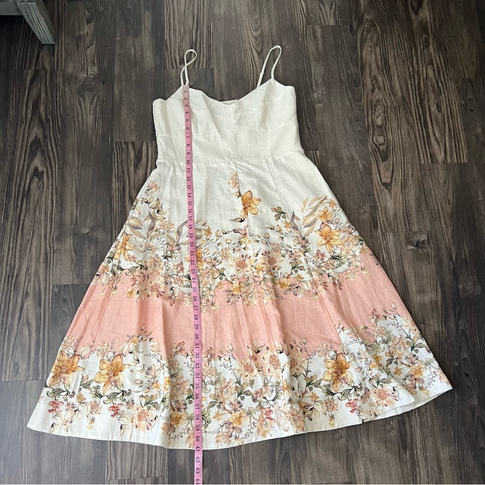 Joie NEW Linen Floral A-line Midi Summer Dress - Picture 15 of 15